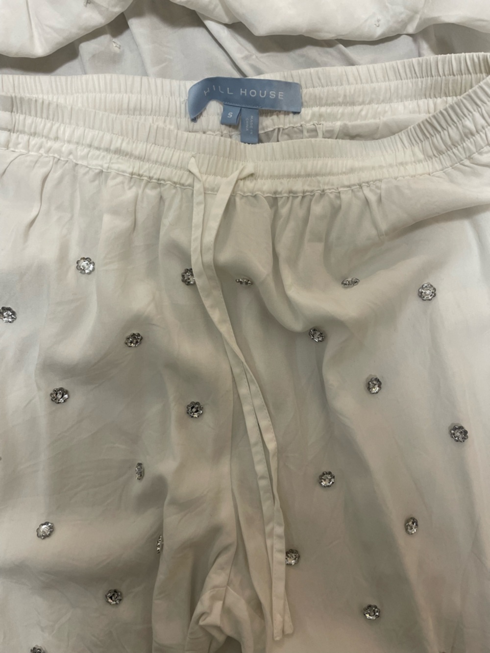 Hill House Embroidered White Jewel Jammie set - Picture 5 of 7